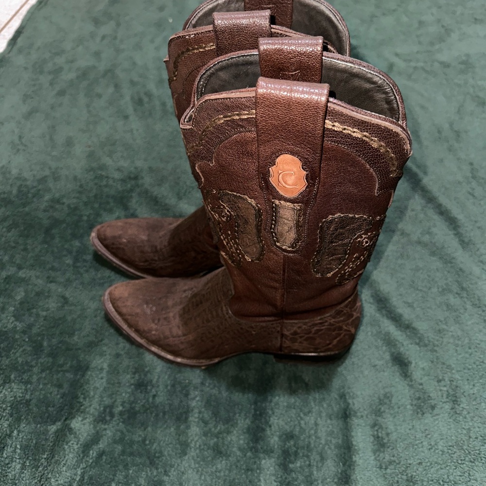 Cuadra Edición Dorada Elephant Leather Cowboy Boots Men’s 8.5 – Rare Exotic - Picture 4 of 11